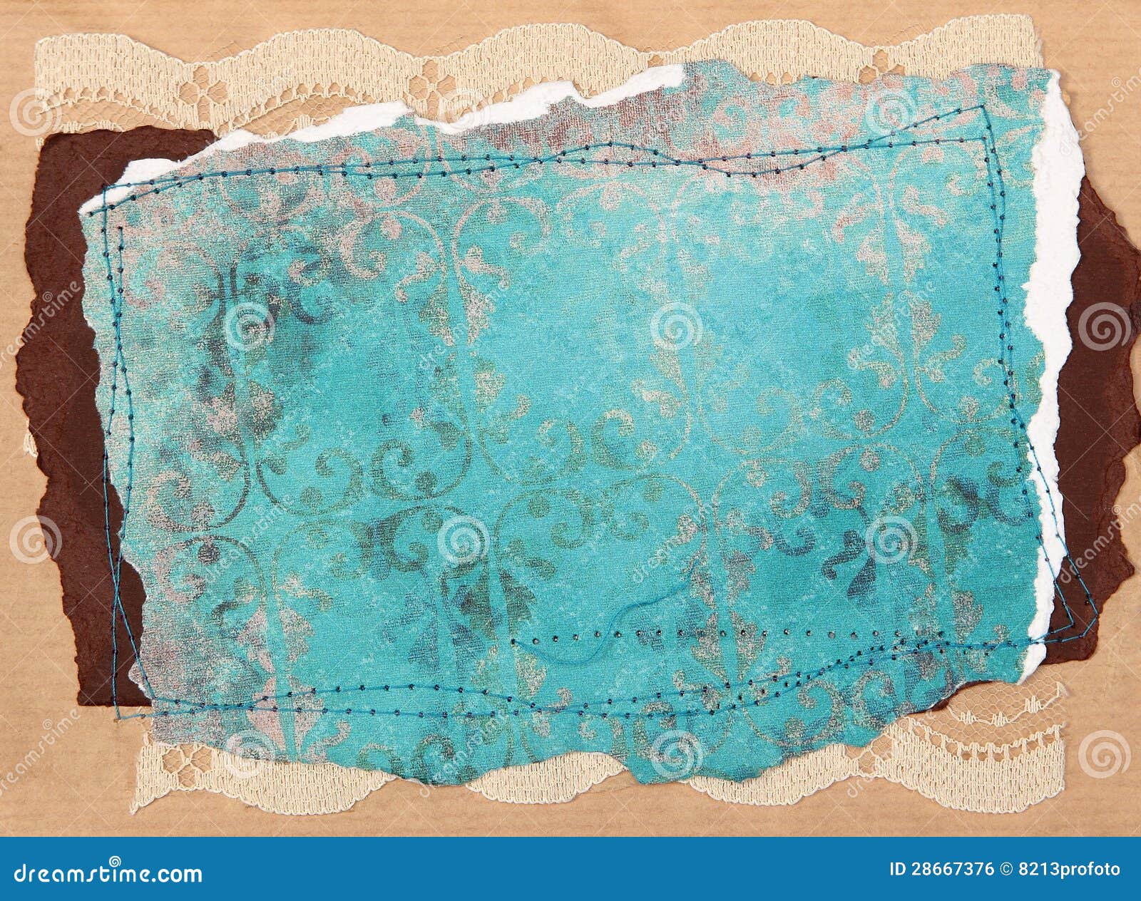 Scrapbook Design Elements - Vintage Stock Photo - Image of doodle