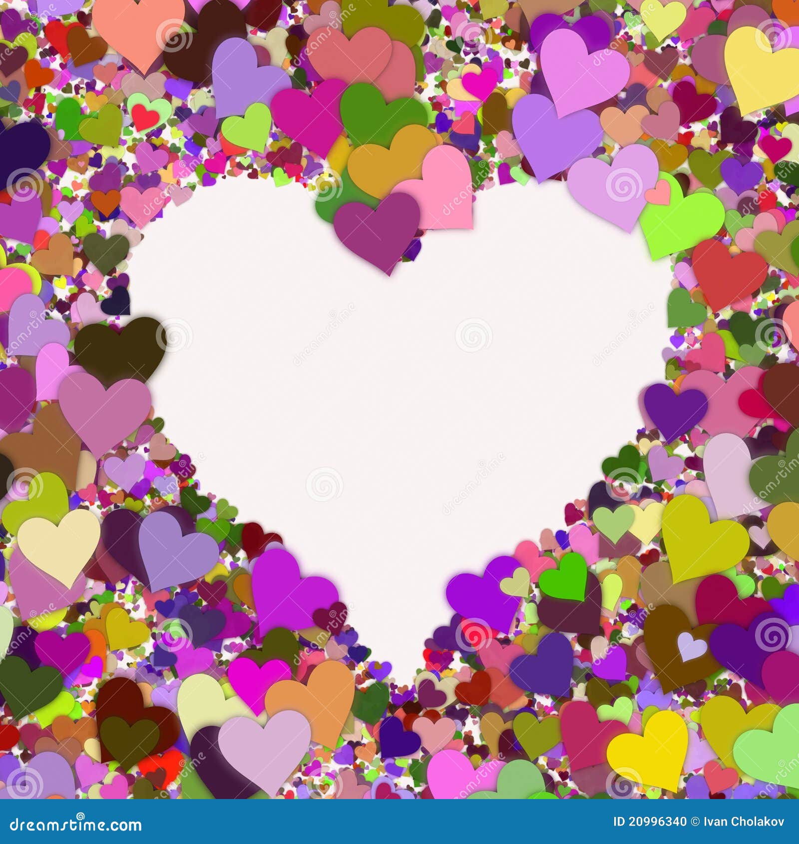 Scrapbook with hearts stock illustration. Illustration of space 20996340