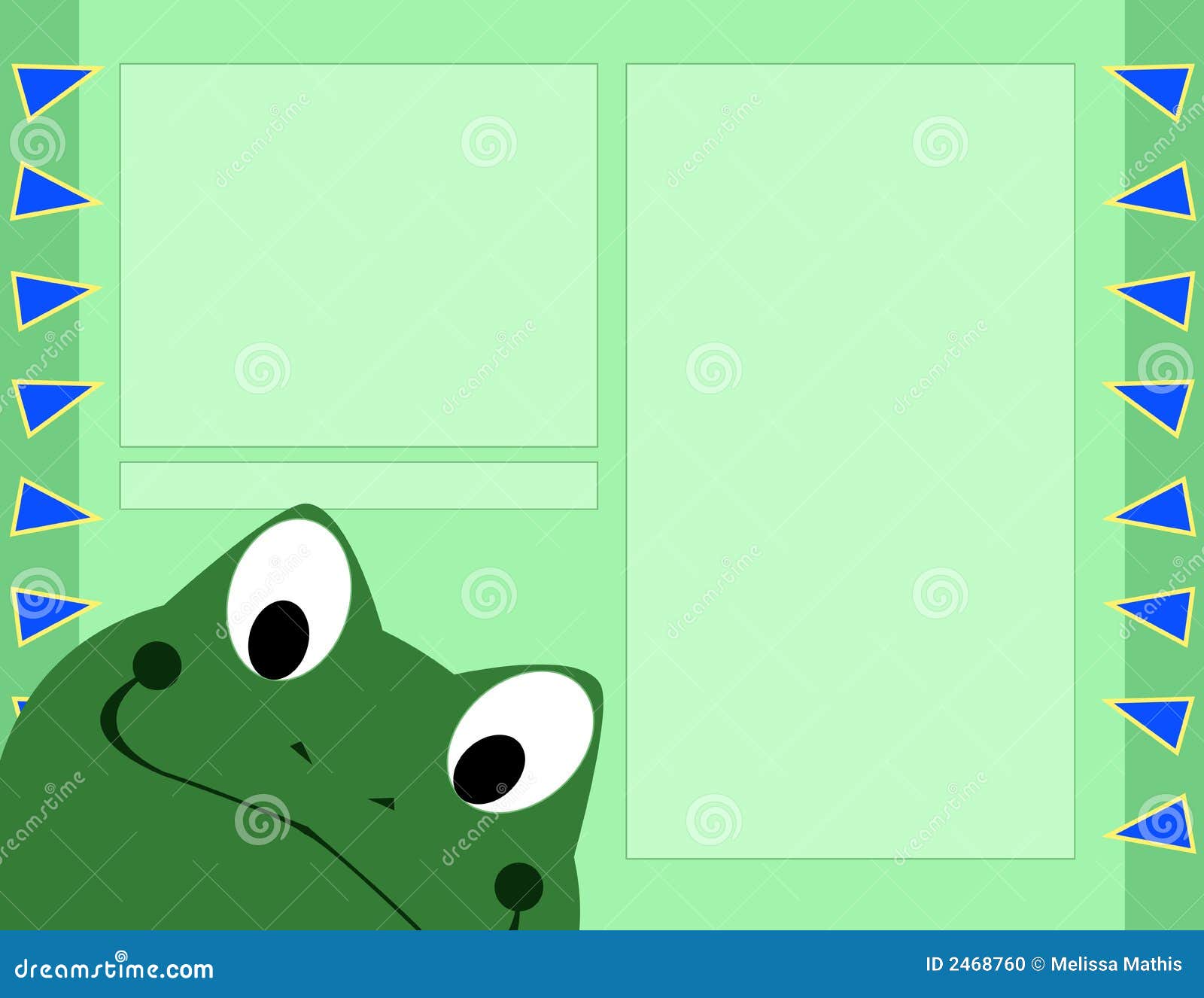 Scrapbook Page Layout Frog Stock Vector Illustration