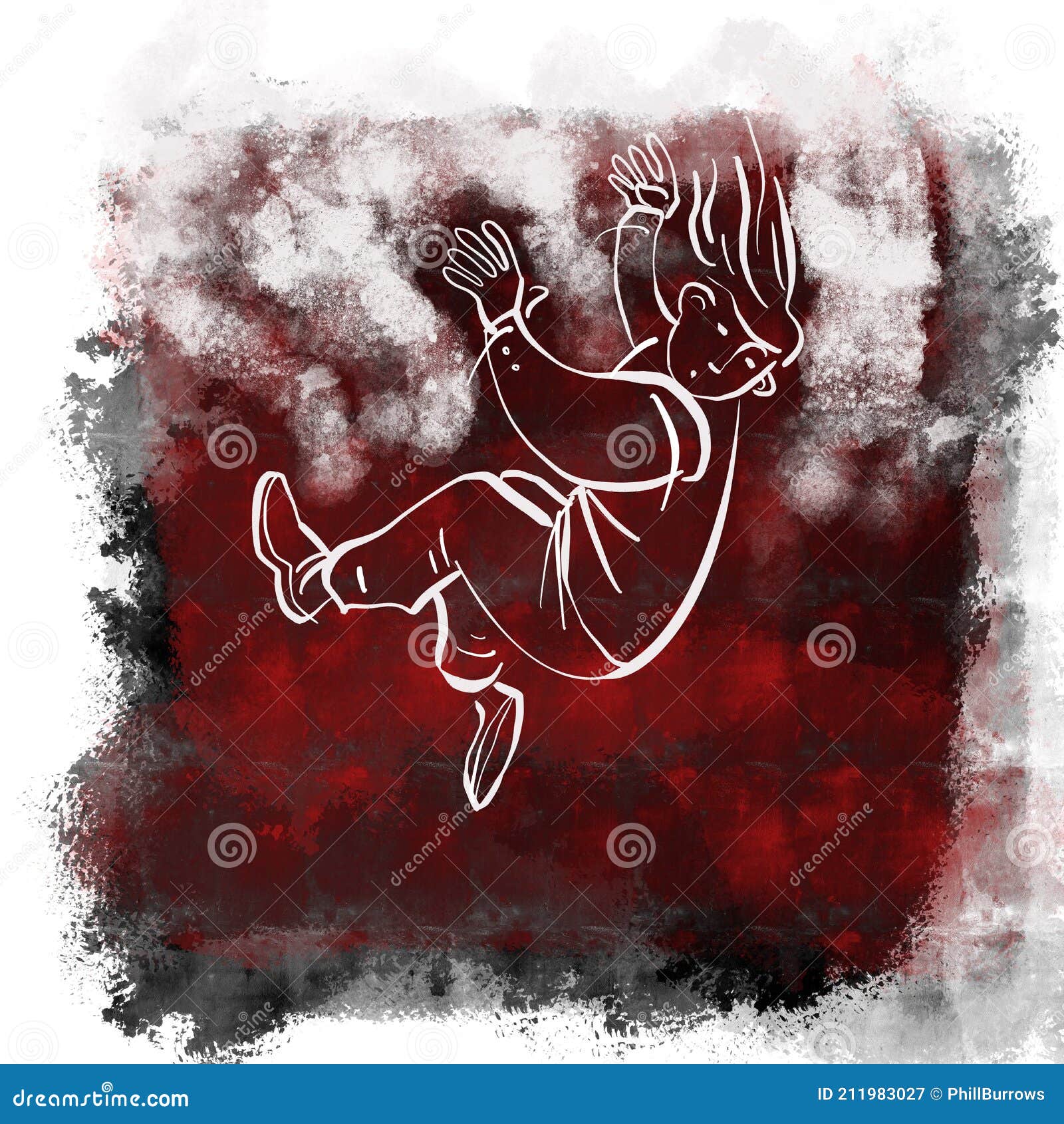 decorative man falling