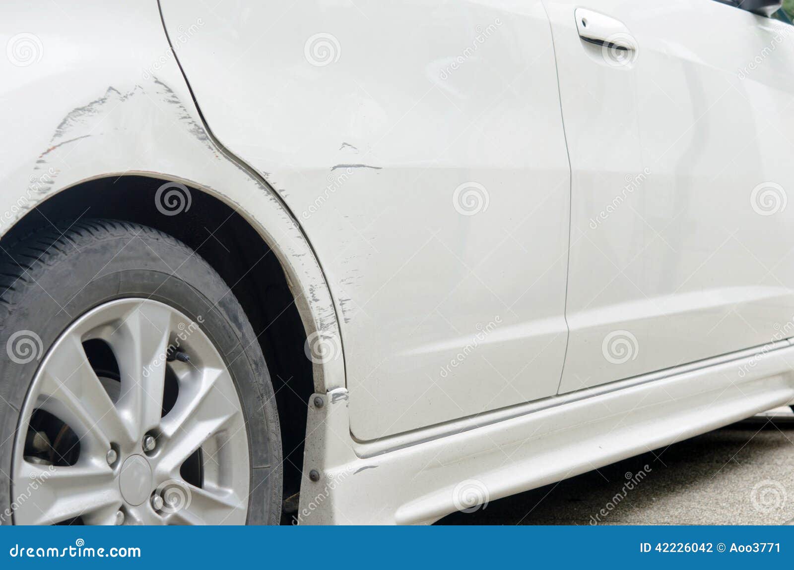 Scratched car stock photo. Image of insurance, damaged 42226042