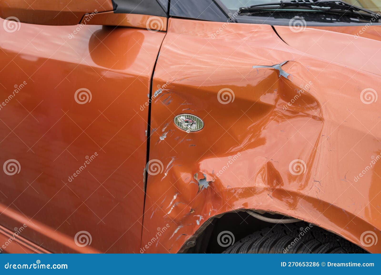 Scratched and Damaged Car by Accident Stock Photo Image of scratched