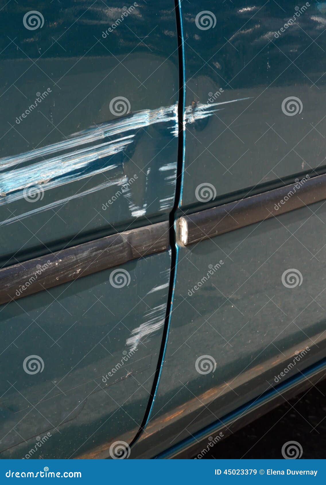 Scratched Door Paint on a Car Stock Image Image of close, vehicle
