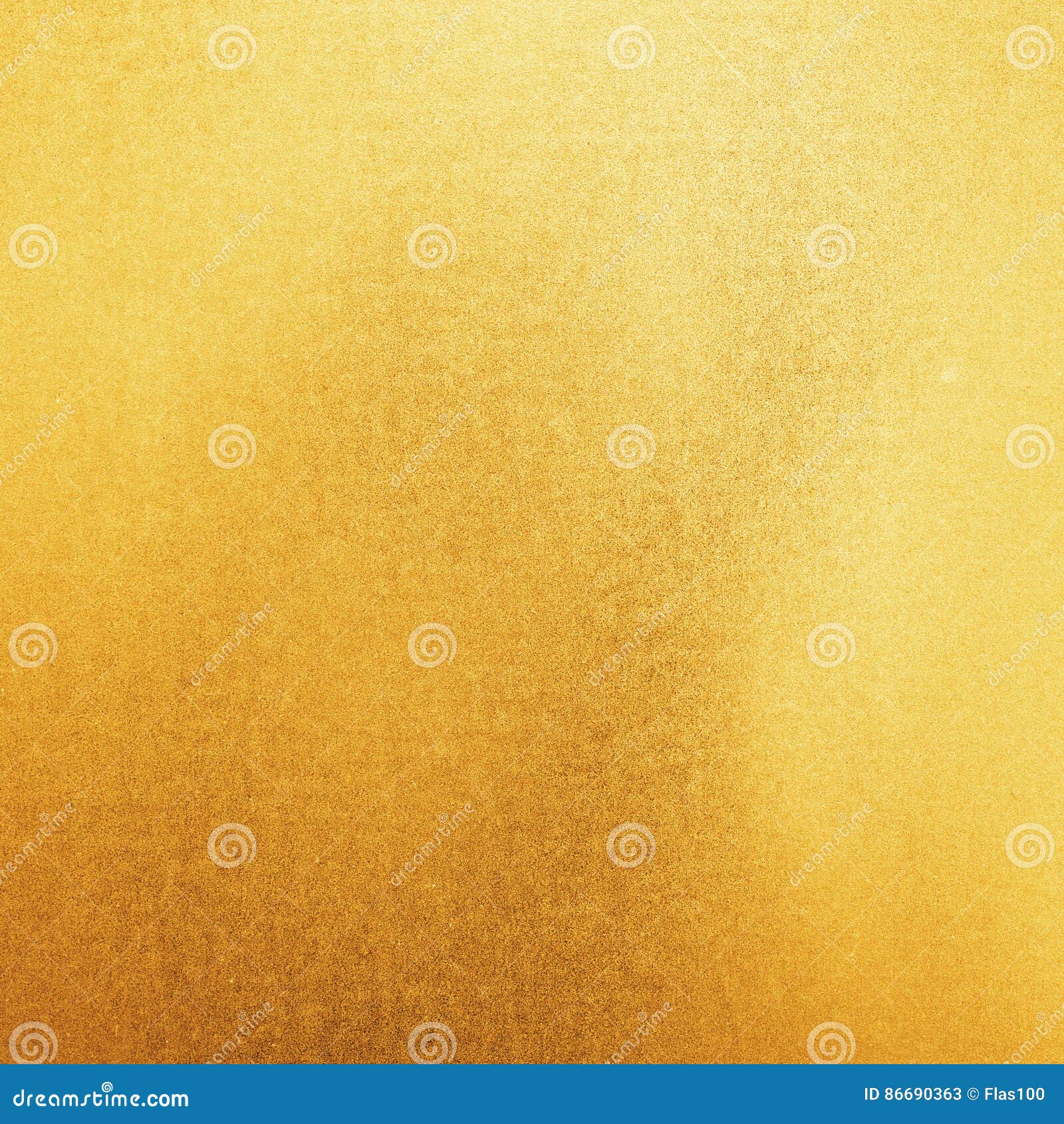 Scratched Gold Metal Texture, Yellow Shiny Background Stock Image