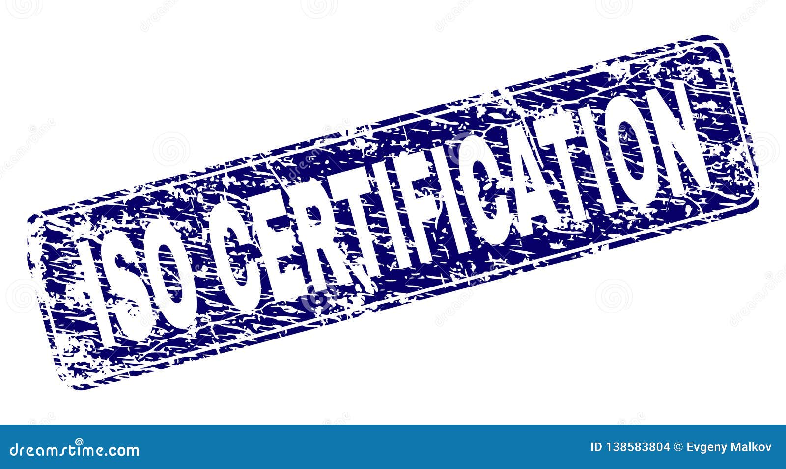 Scratched ISO CERTIFICATION Framed Rounded Rectangle Stamp Stock Vector Illustration of