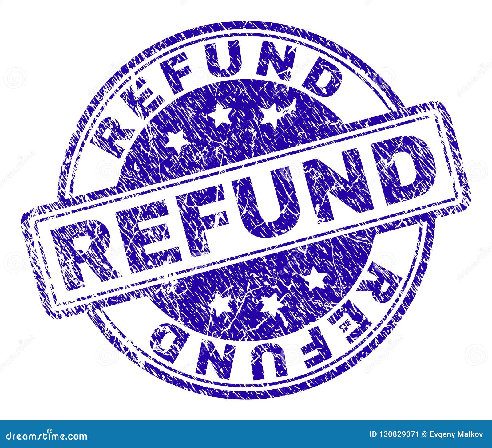 Scratched Textured REFUND Stamp Seal Stock Vector Illustration of