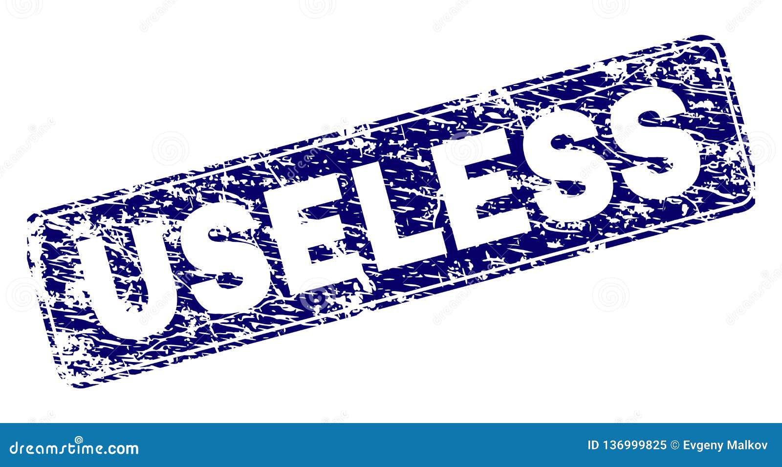 Scratched USELESS Framed Rounded Rectangle Stamp Stock Vector