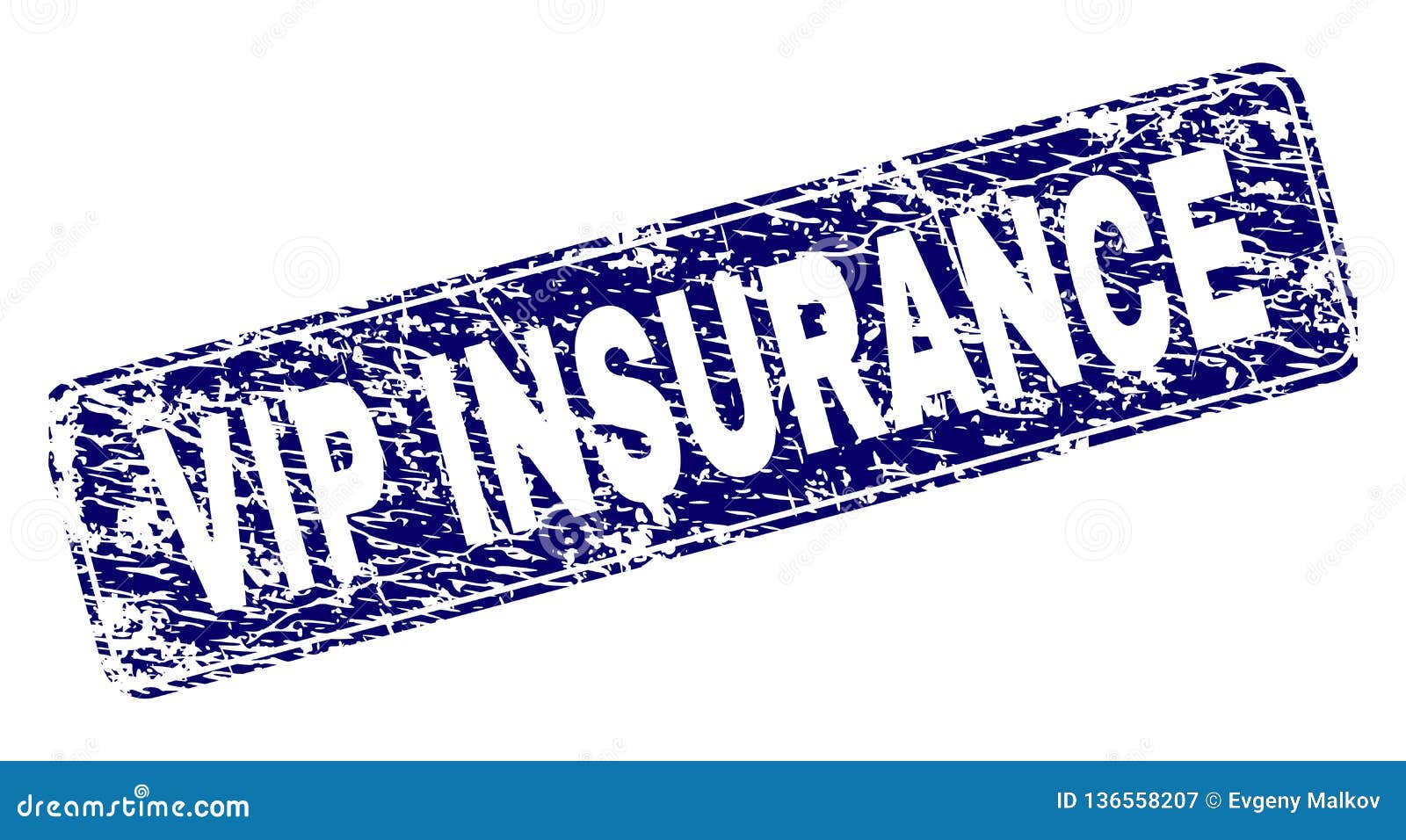 Scratched VIP INSURANCE Framed Rounded Rectangle Stamp