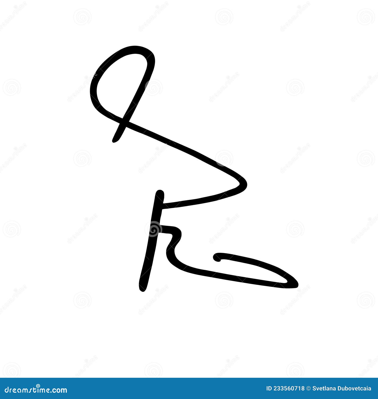 Scrawl Signature. Autograph Hand Drawn. Handwritten Signature
