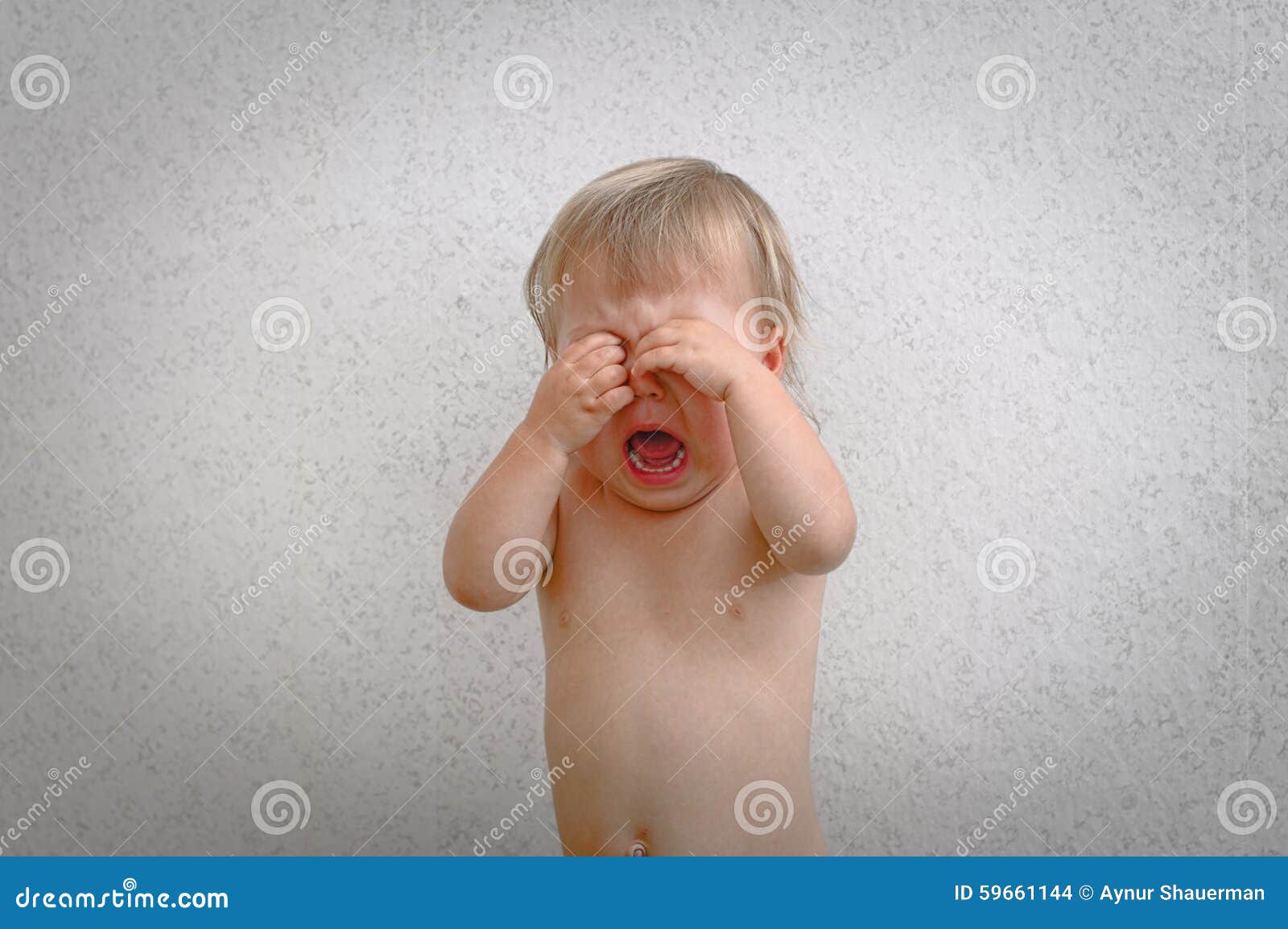 Screaming Crying Baby Rubbing Her Eyes Stock Photo - Image of eyes ...