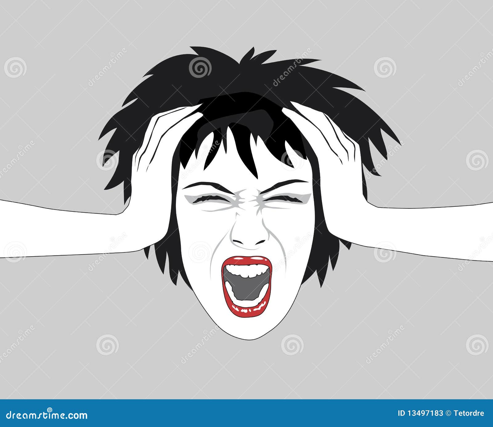 girl screaming clipart - photo #33