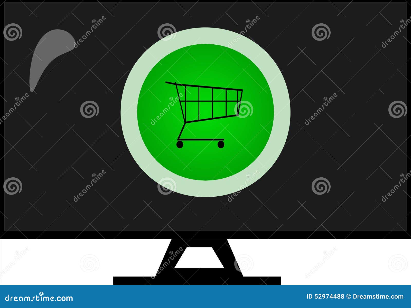 Screen with buy button stock illustration. Illustration of connectivity