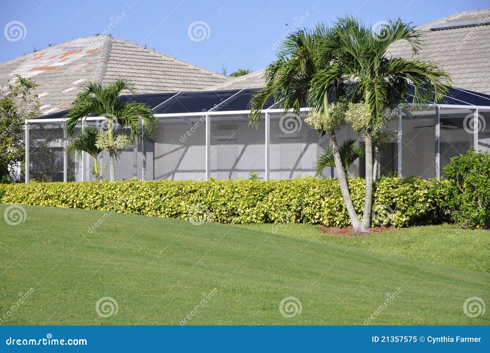 Screen Porch for Home in Naples, Florida Stock Image Image of