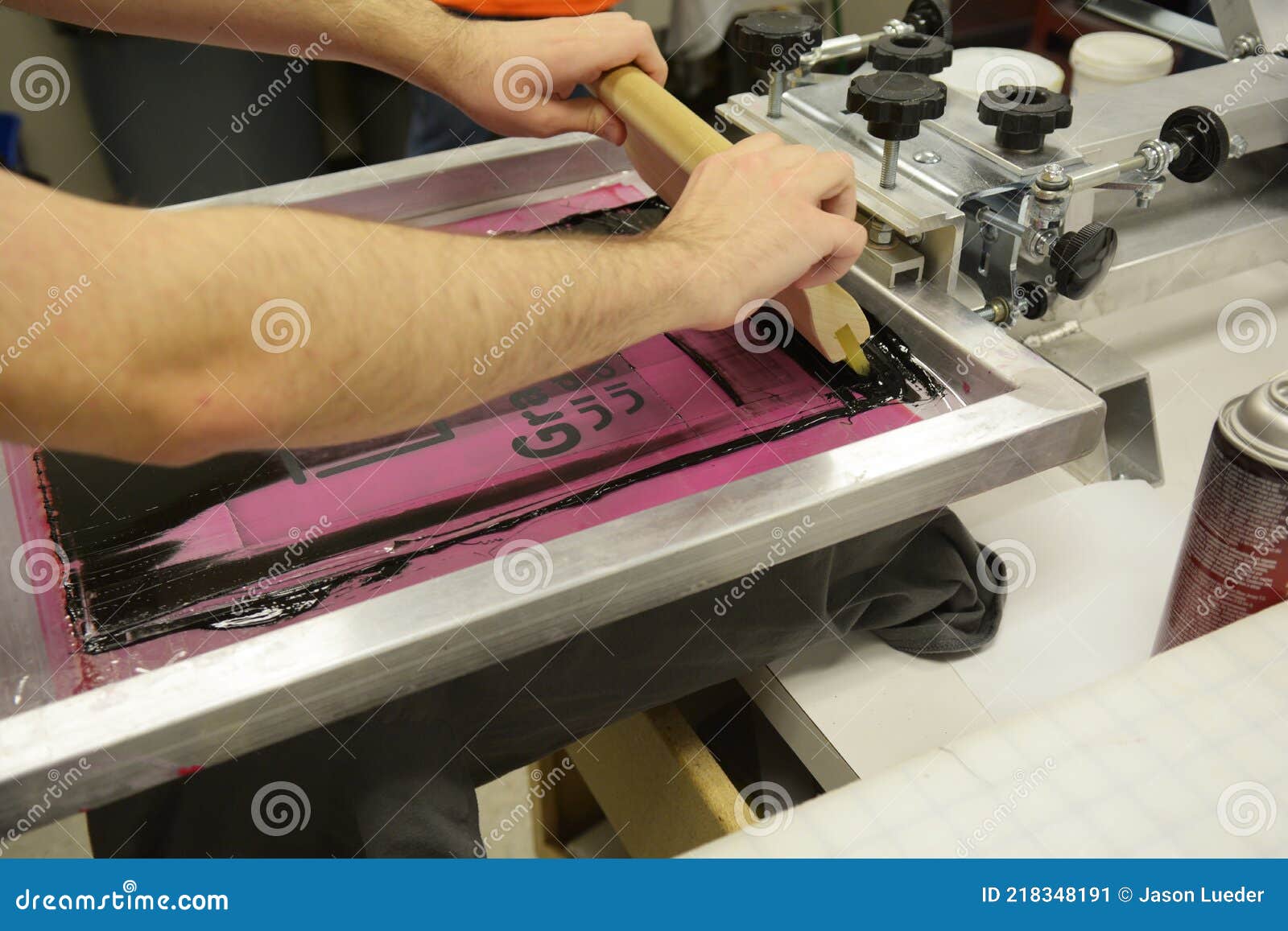 Screen Printing, or Silk Screening, Tshirts, Posters, Etc. Stock Image Image of coated