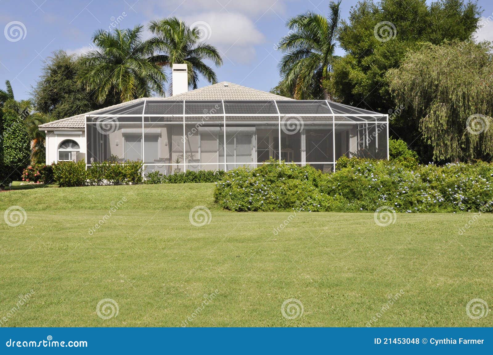 Screened Patio in Naples Florida Stock Photo Image of building