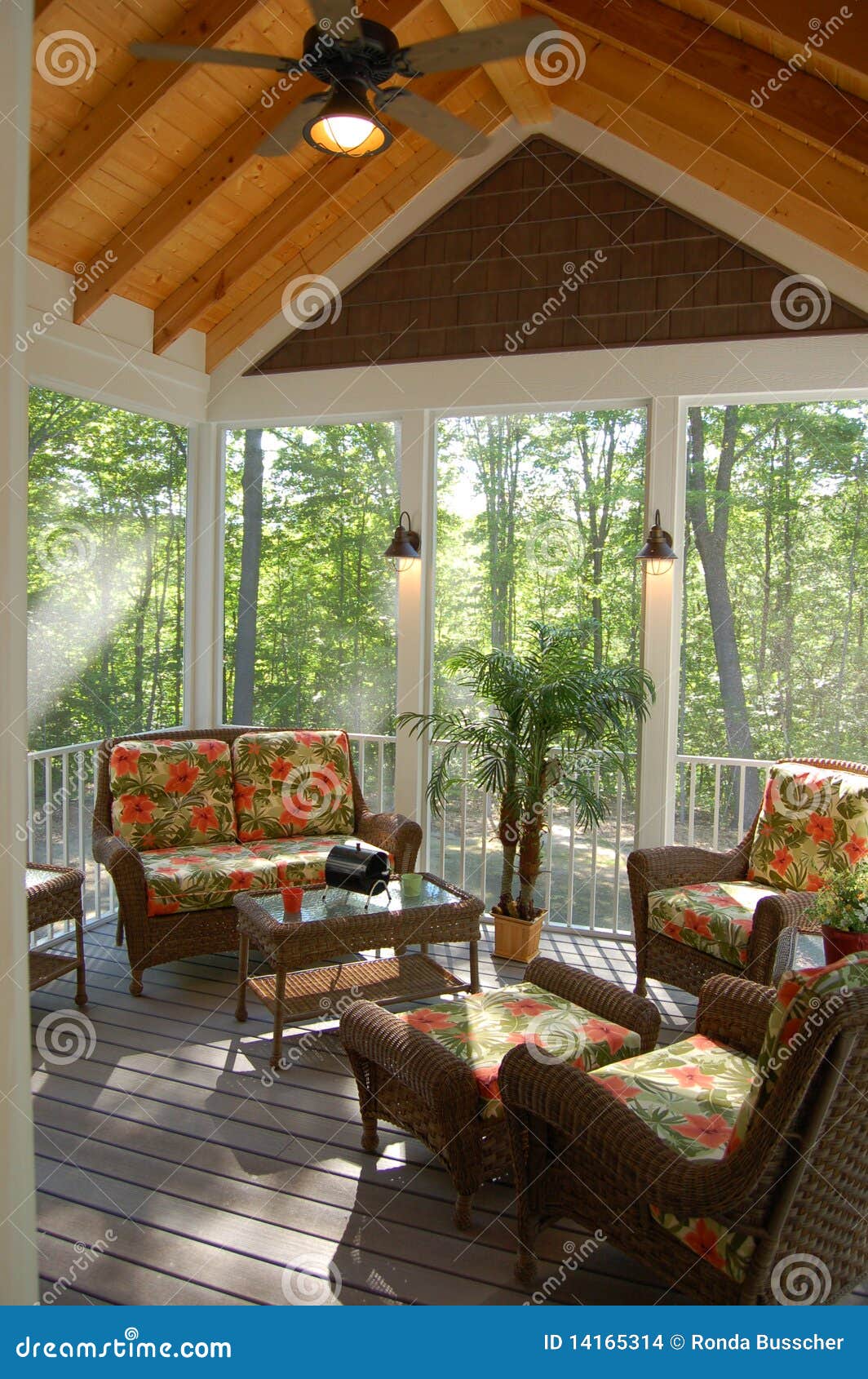 Screened In Porch Deck Stock Images - Image: 14165314