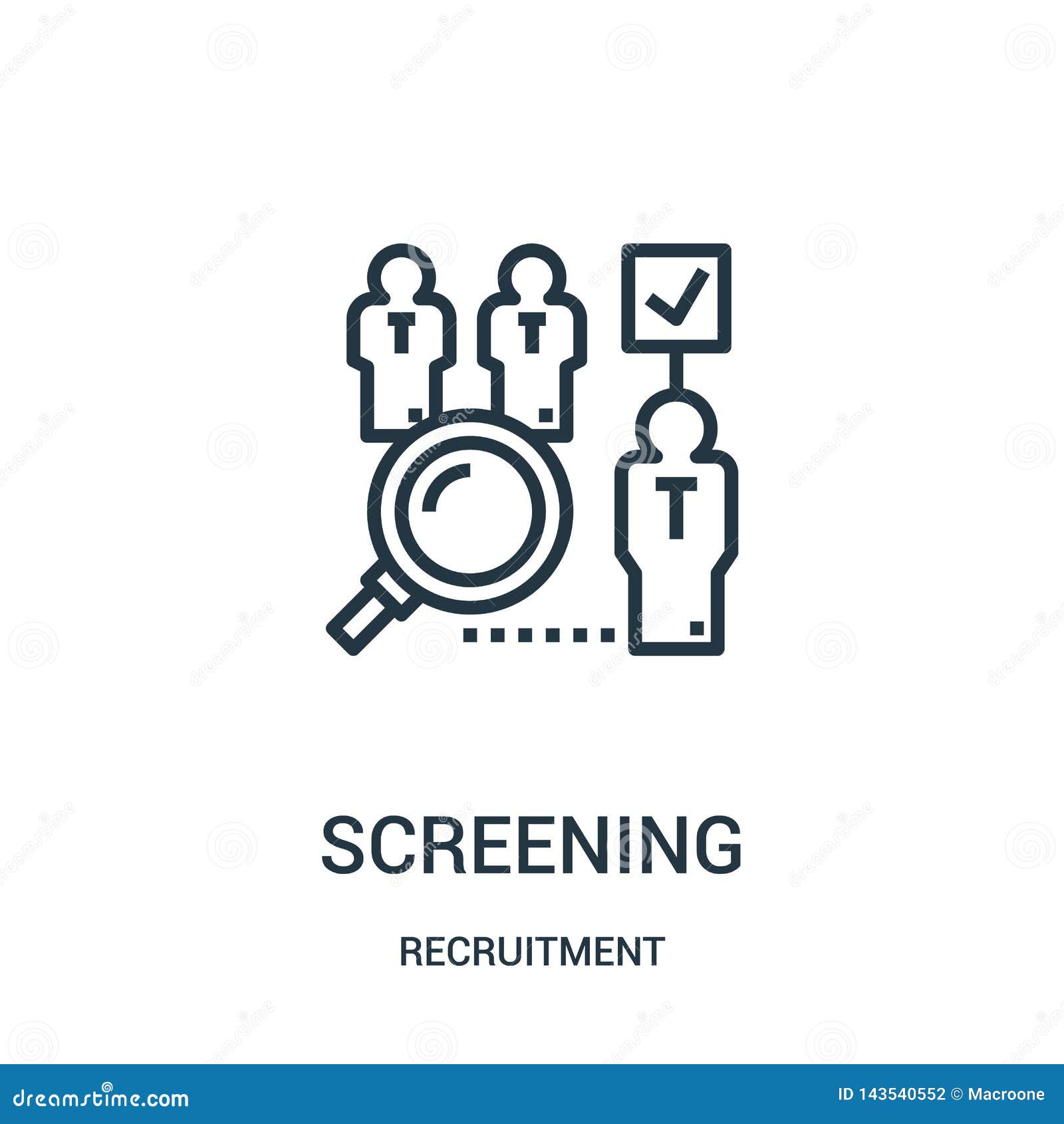 Screening Icon Vector from Recruitment Collection. Thin Line Screening