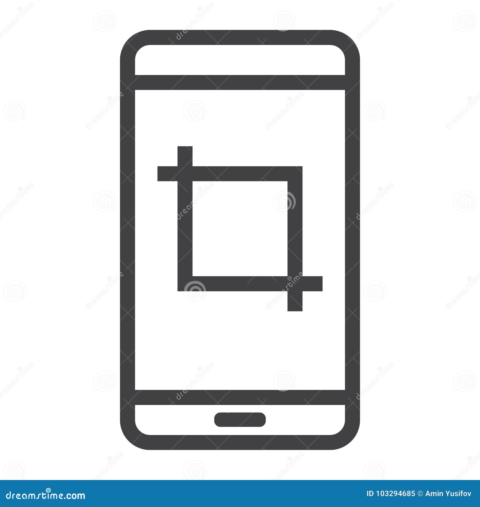 screenshot line icon, web and mobile, camera sign