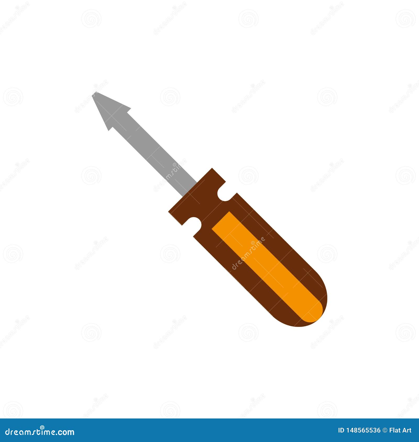 screw, driver, tool, repair, tools  flat color icon.  icon banner template