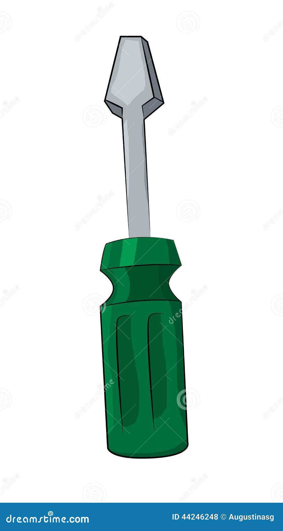 Screwdriver cartoon stock illustration. Illustration of green 44246248