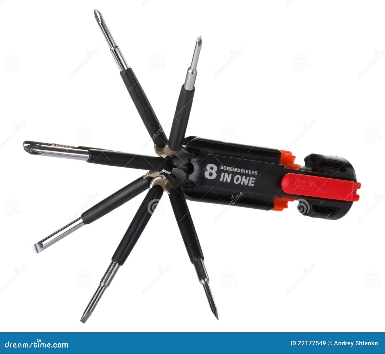 Screwdriver eight in one stock image. Image of single 22177549