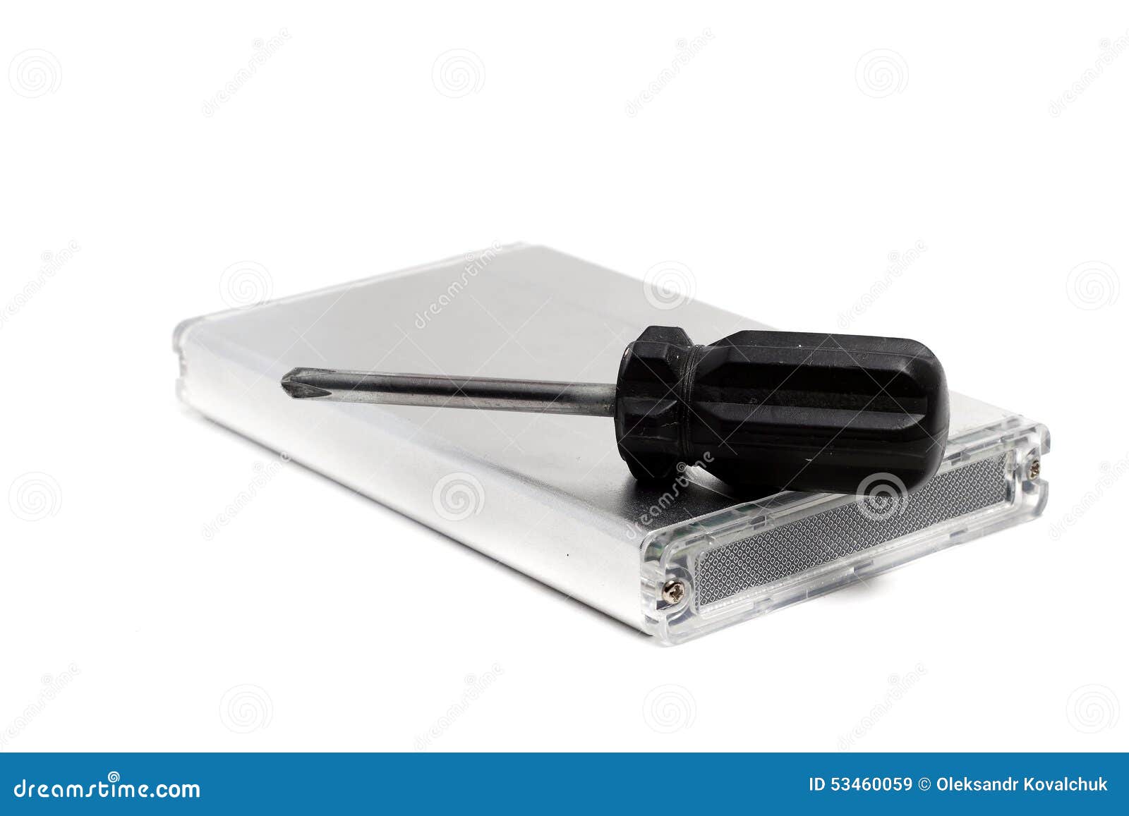 Screwdriver and an External Hard Drive Stock Image Image of hardware