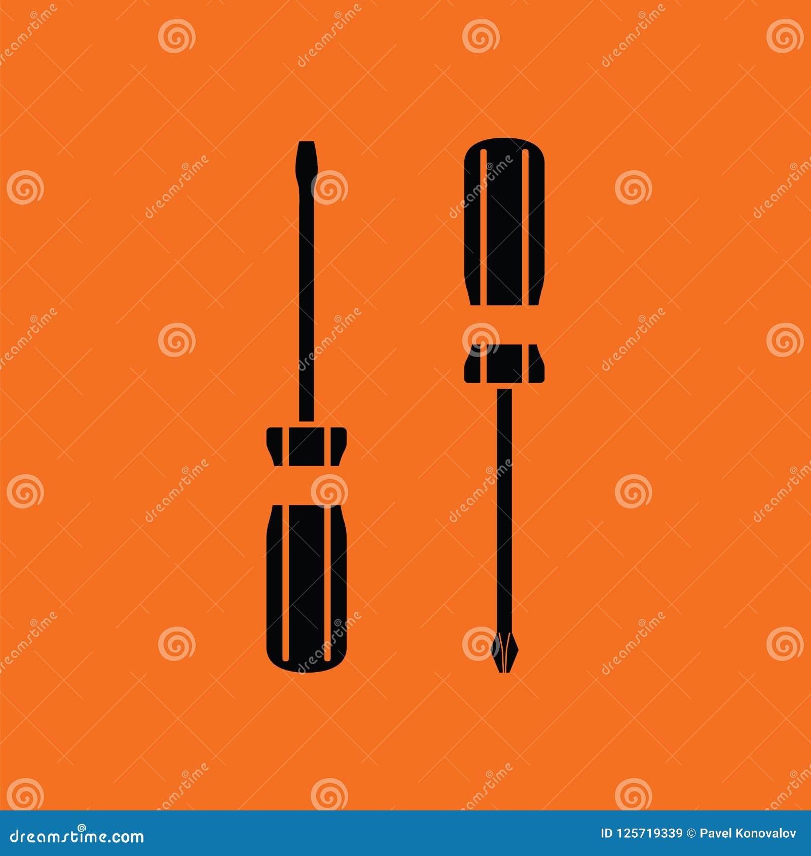 Screwdriver icon stock vector. Illustration of adjustable 125719339