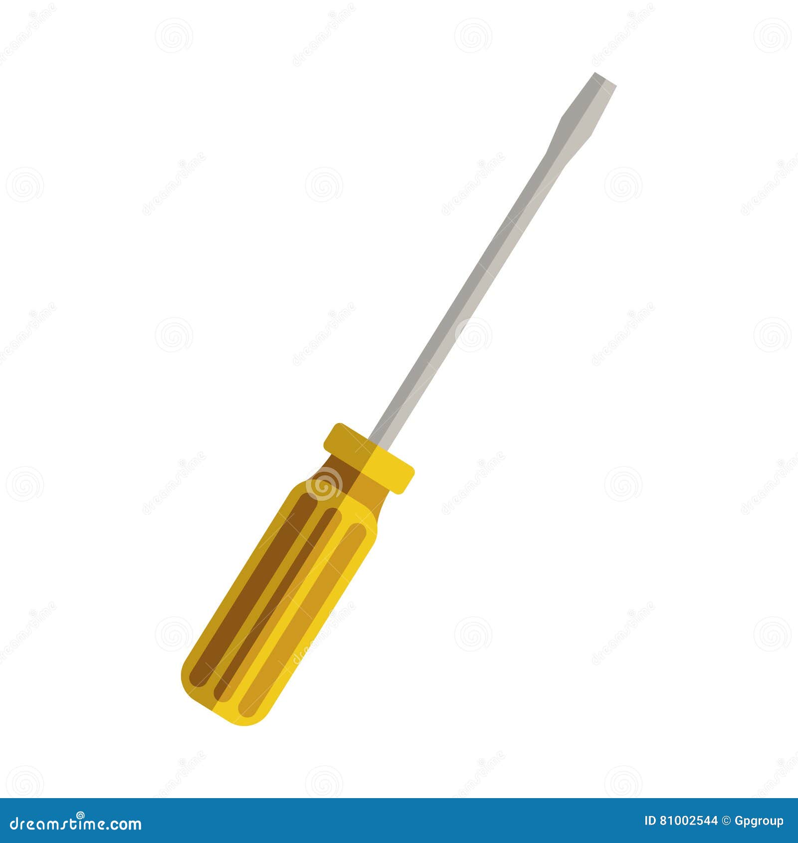 Screwdriver Icon with Spade Tip Stock Vector Illustration of building