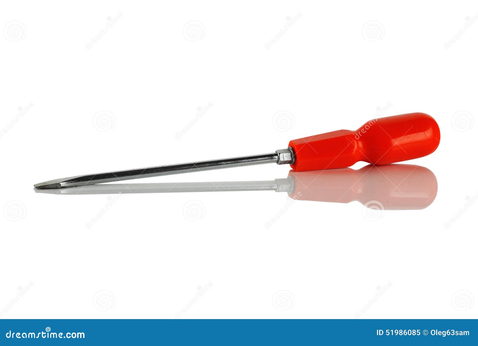 Screwdriver with Red Plastic Handle Stock Image Image of isolated, instrument 51986085