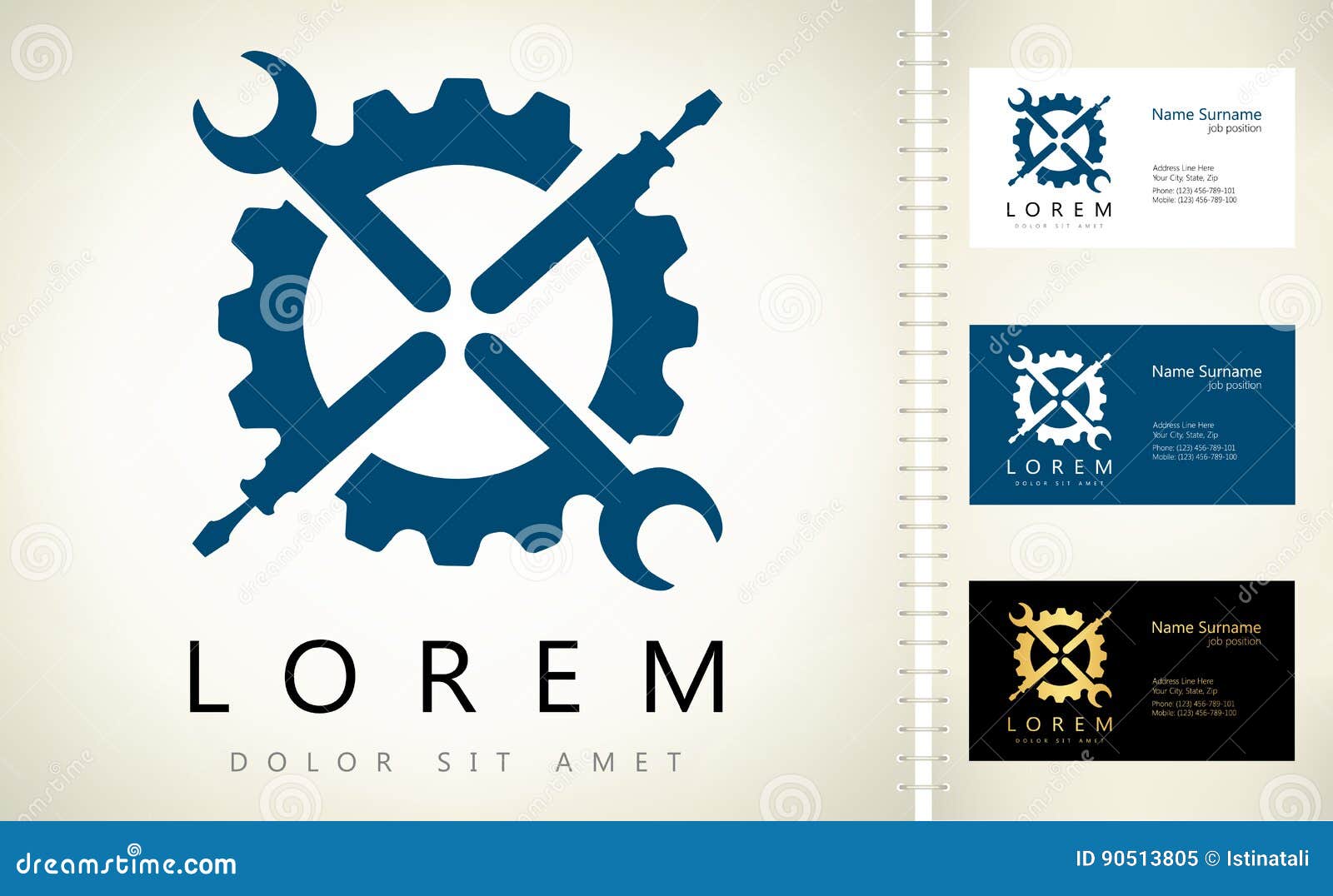 Screwdriver and Spanner Logo Stock Vector Illustration of service