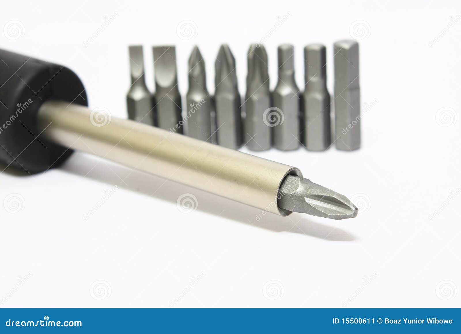 Screwdriver with Various Heads Stock Image Image of install