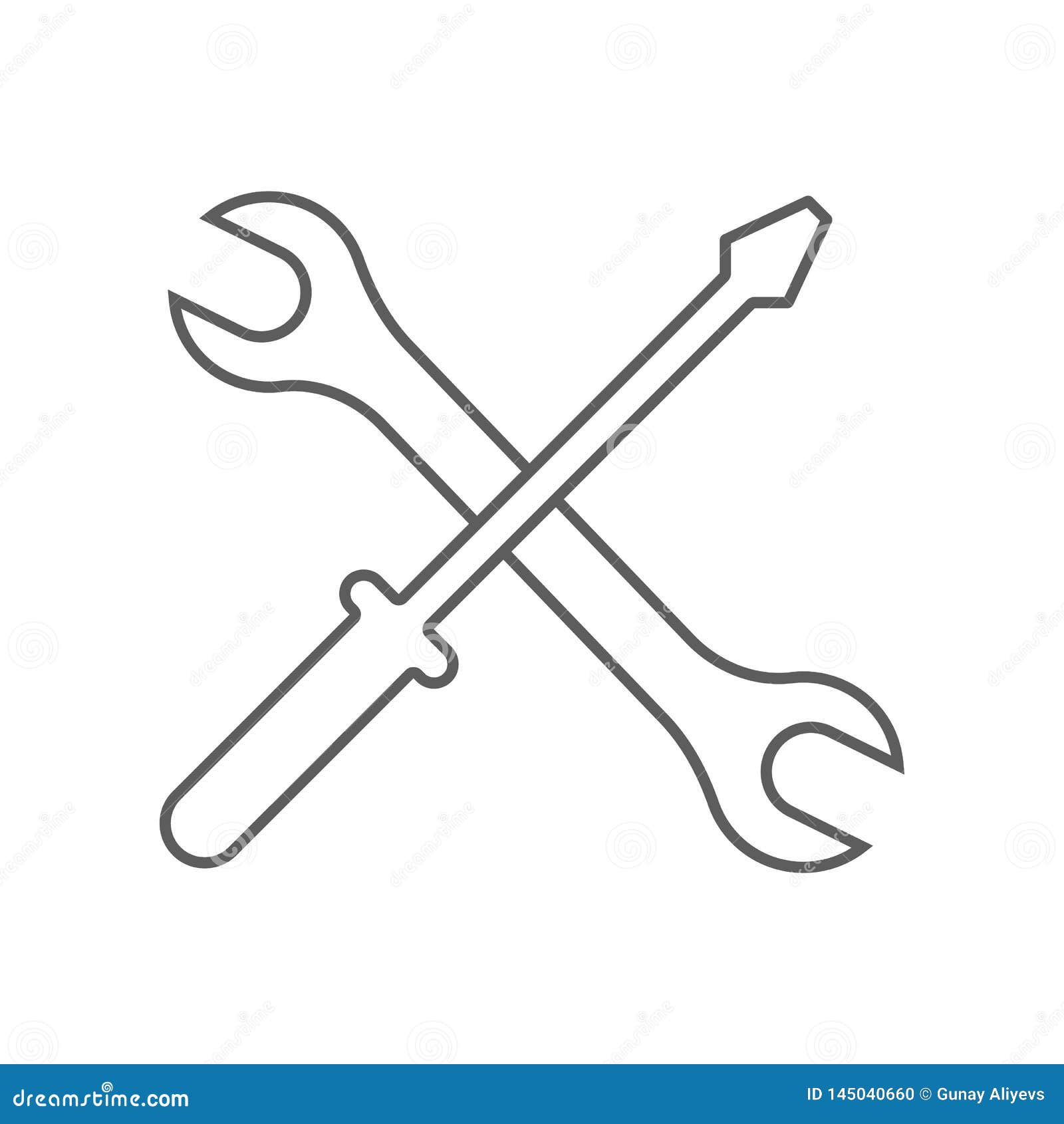 Screwdriver and Wrench Icon. Element of Car Repear for Mobile Concept
