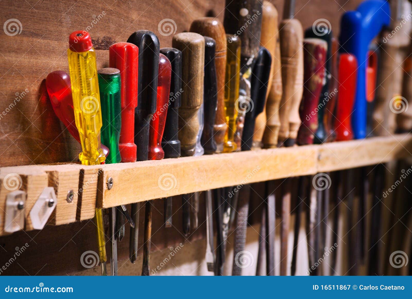 Screwdrivers stock image. Image of organized, garage 16511867