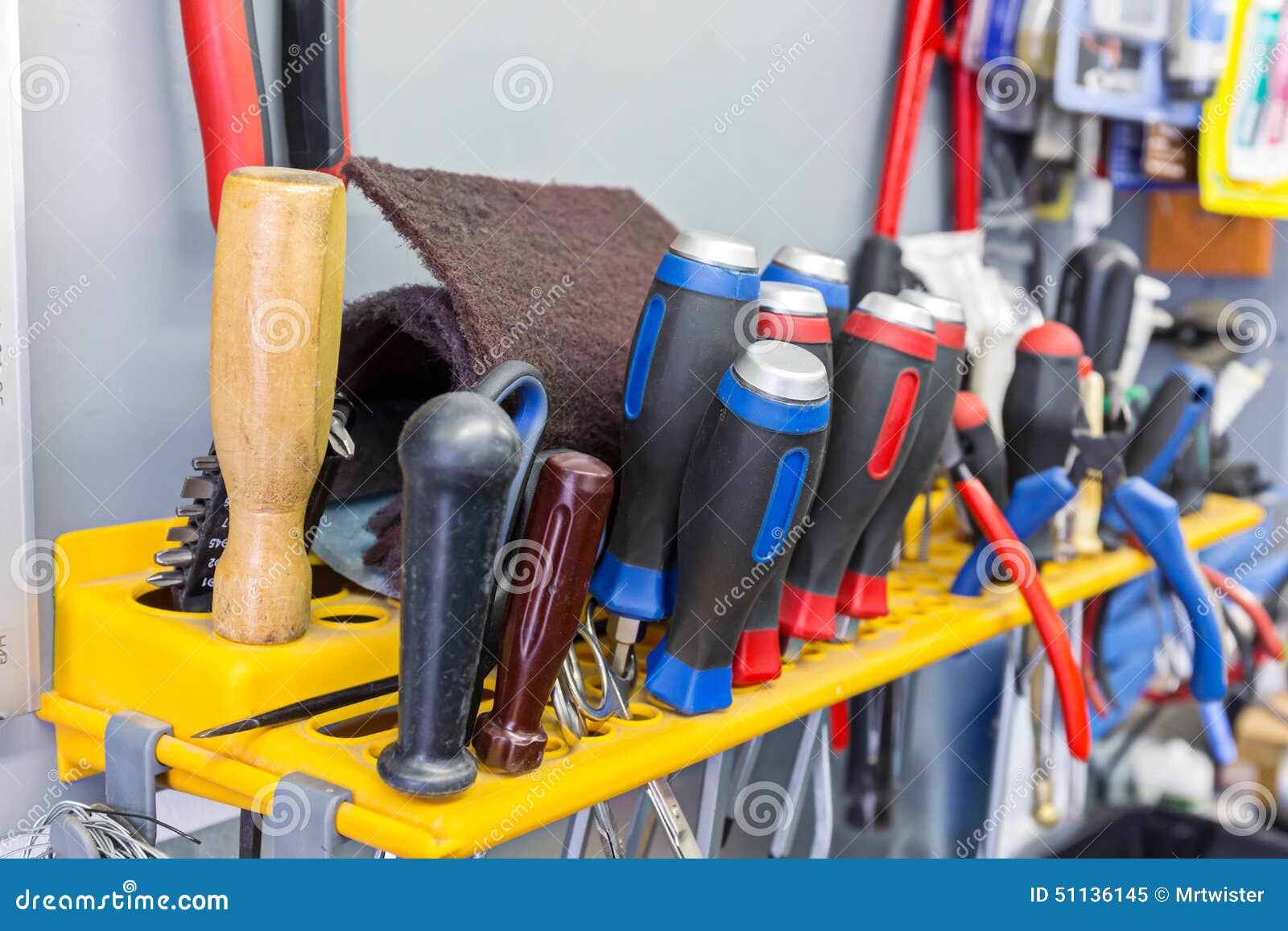 Screwdrivers Hanging on Tool Panel Stock Image Image of assortment
