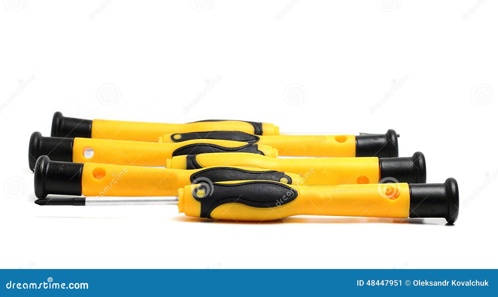 Screwdrivers with Yellow and Black Handle Stock Image Image of handle