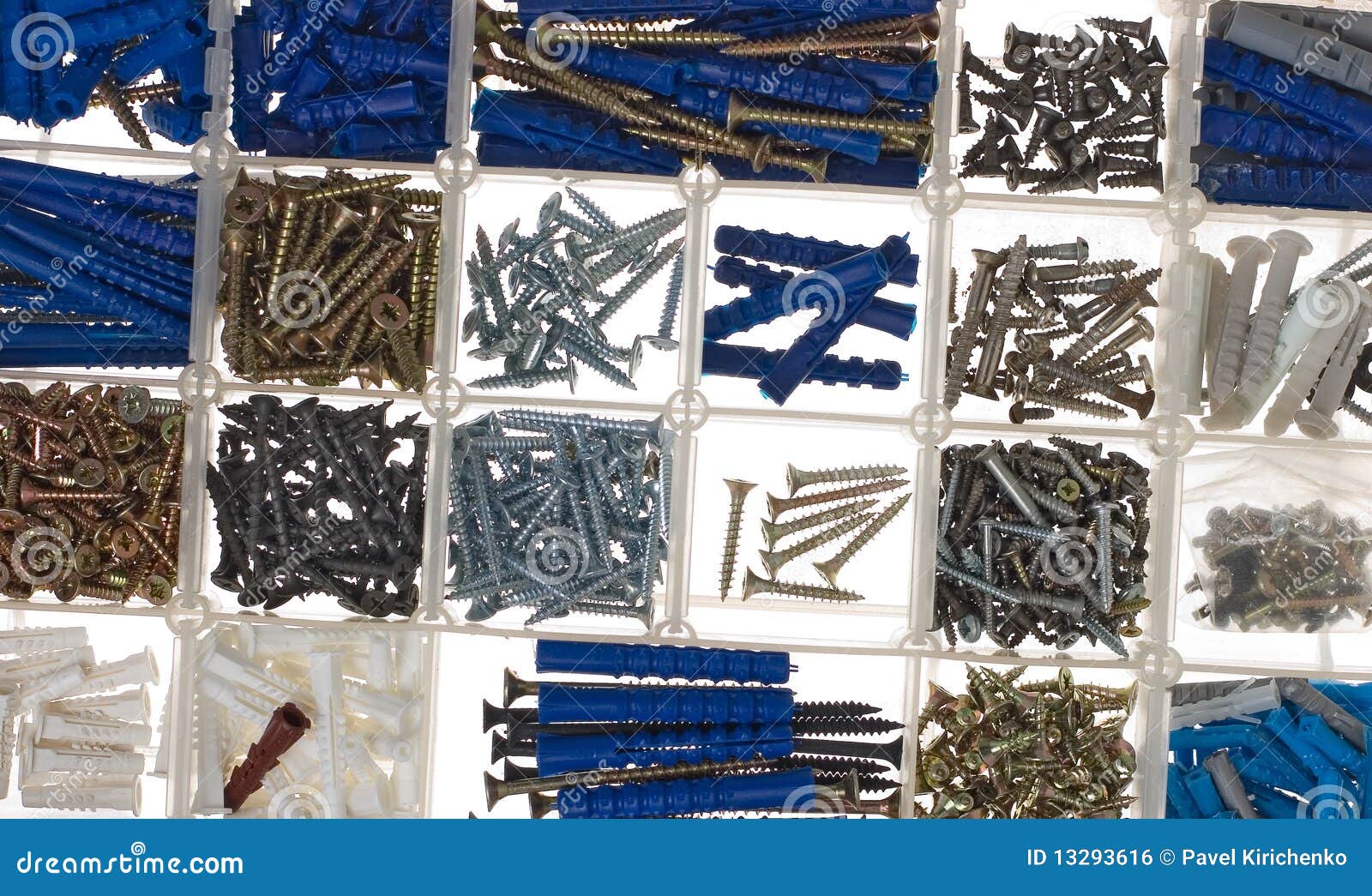 Screws and dowels stock photo. Image of shiny, black 13293616