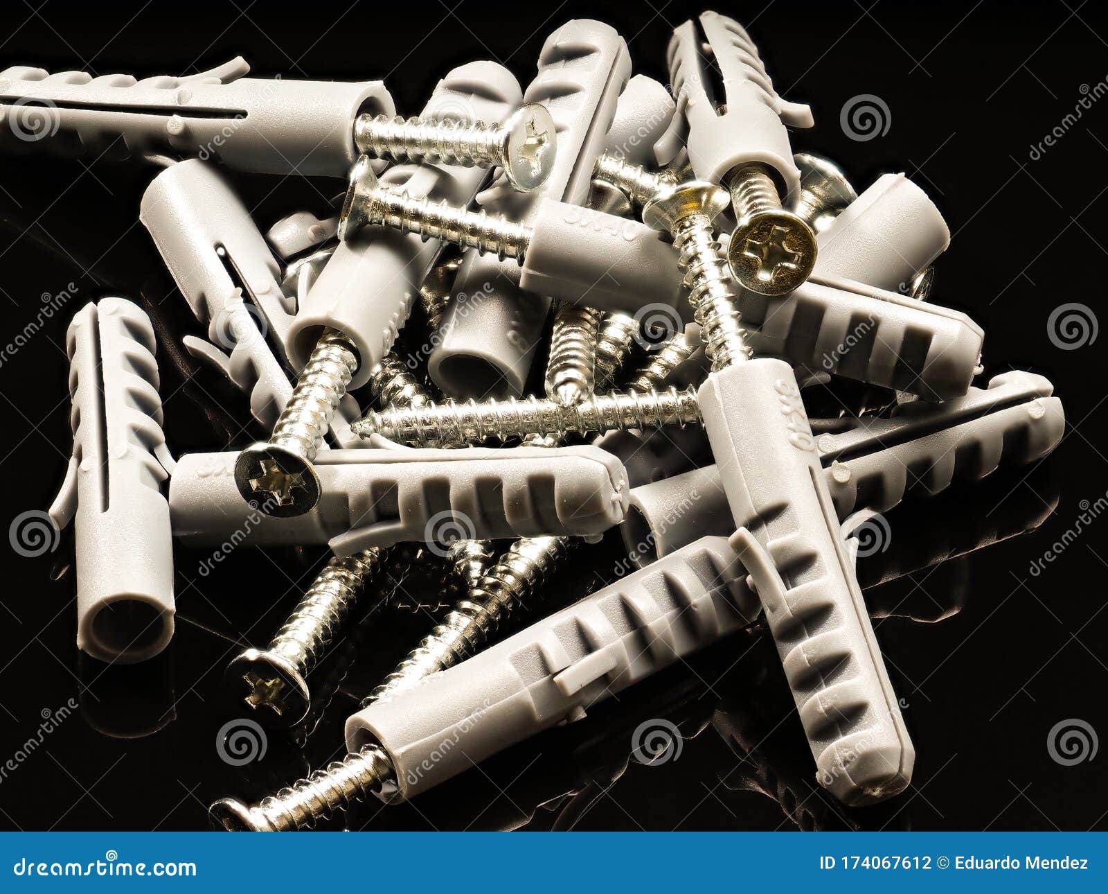 Screws and dowels stock photo. Image of steel, metal 174067612
