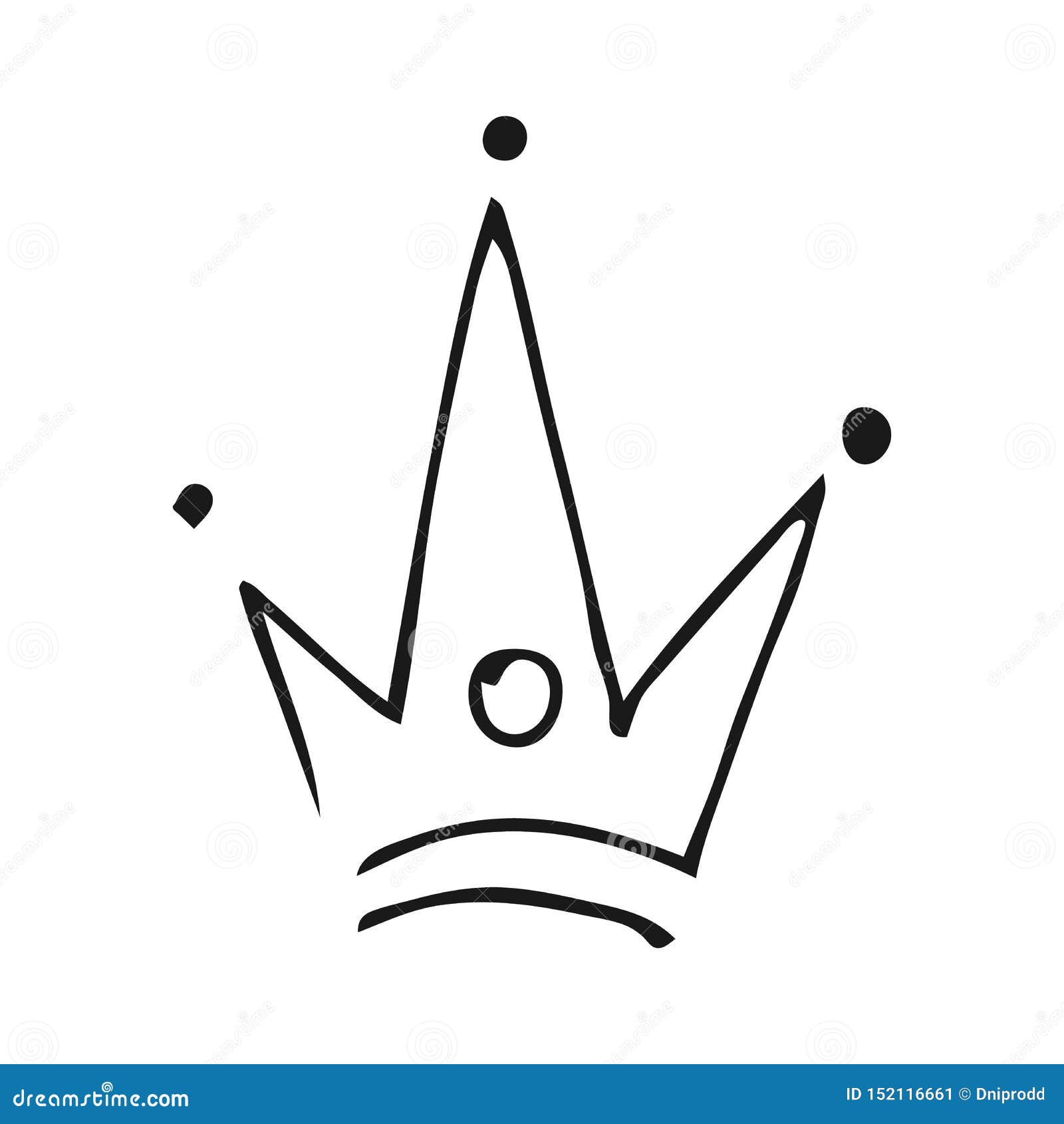 Monarch Symbol. Vintage Crown Emblem. Royal Insignia Cartoon Vector ...