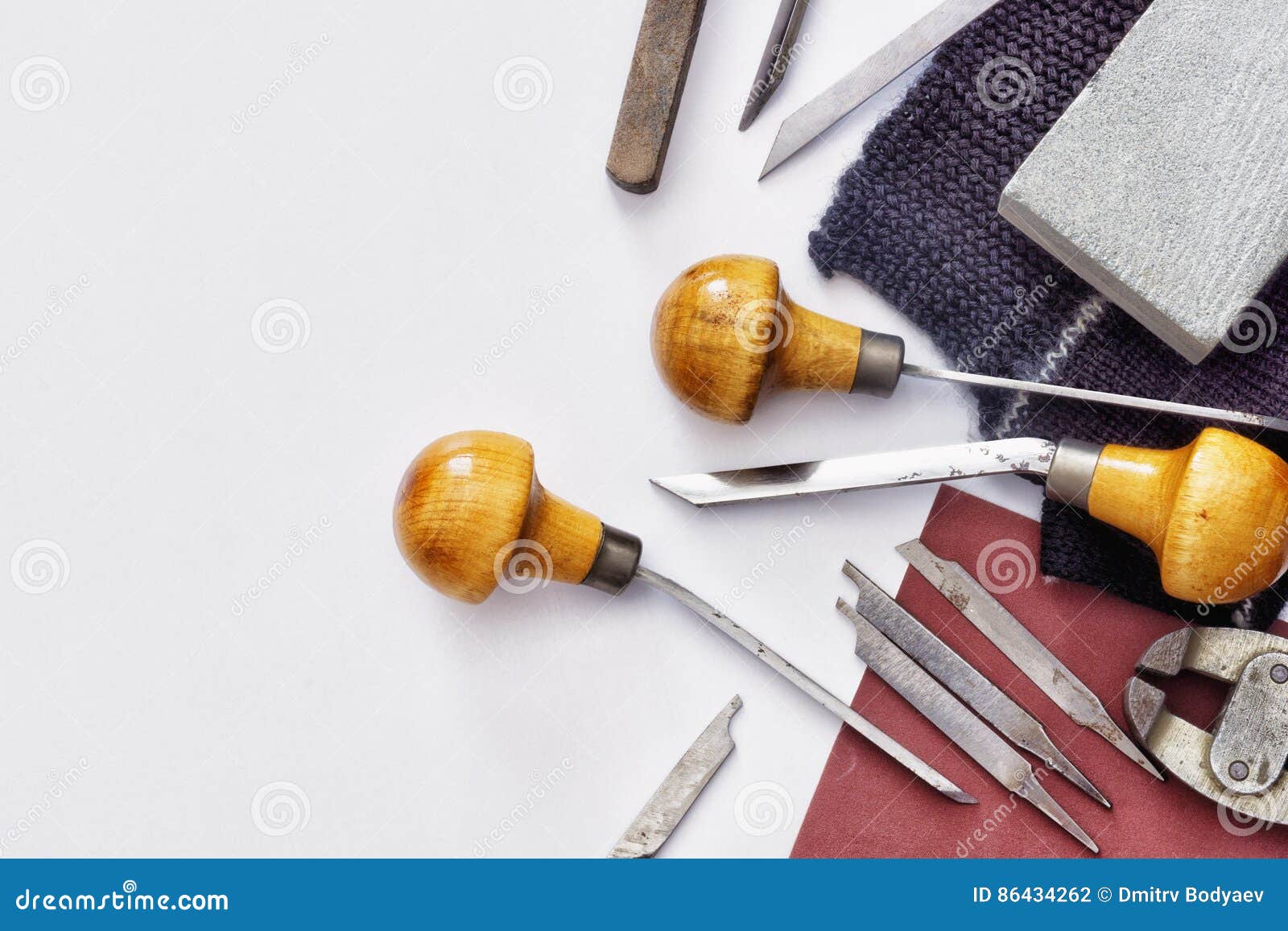 Tools for Manual Metal Engraving. Stock Image - Image of instrument, craft:  86434255