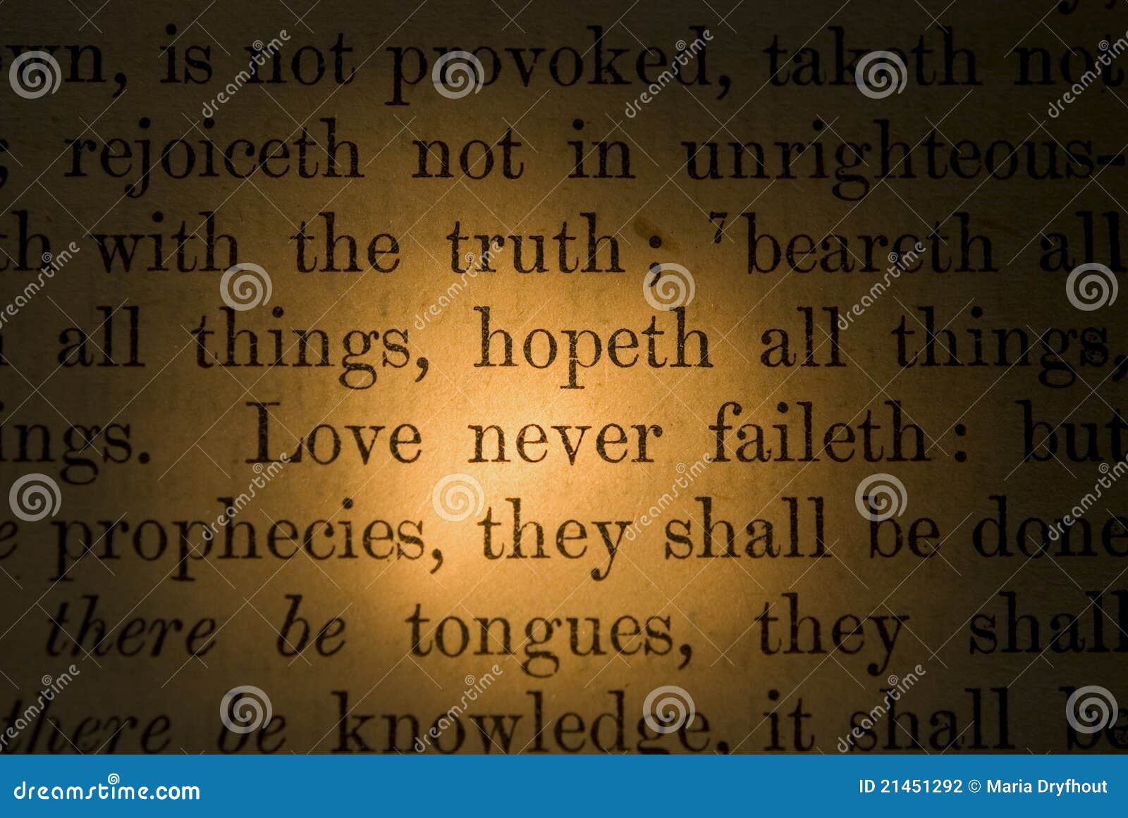 Bible Love Verse Lighting Stock Photo Image of concept