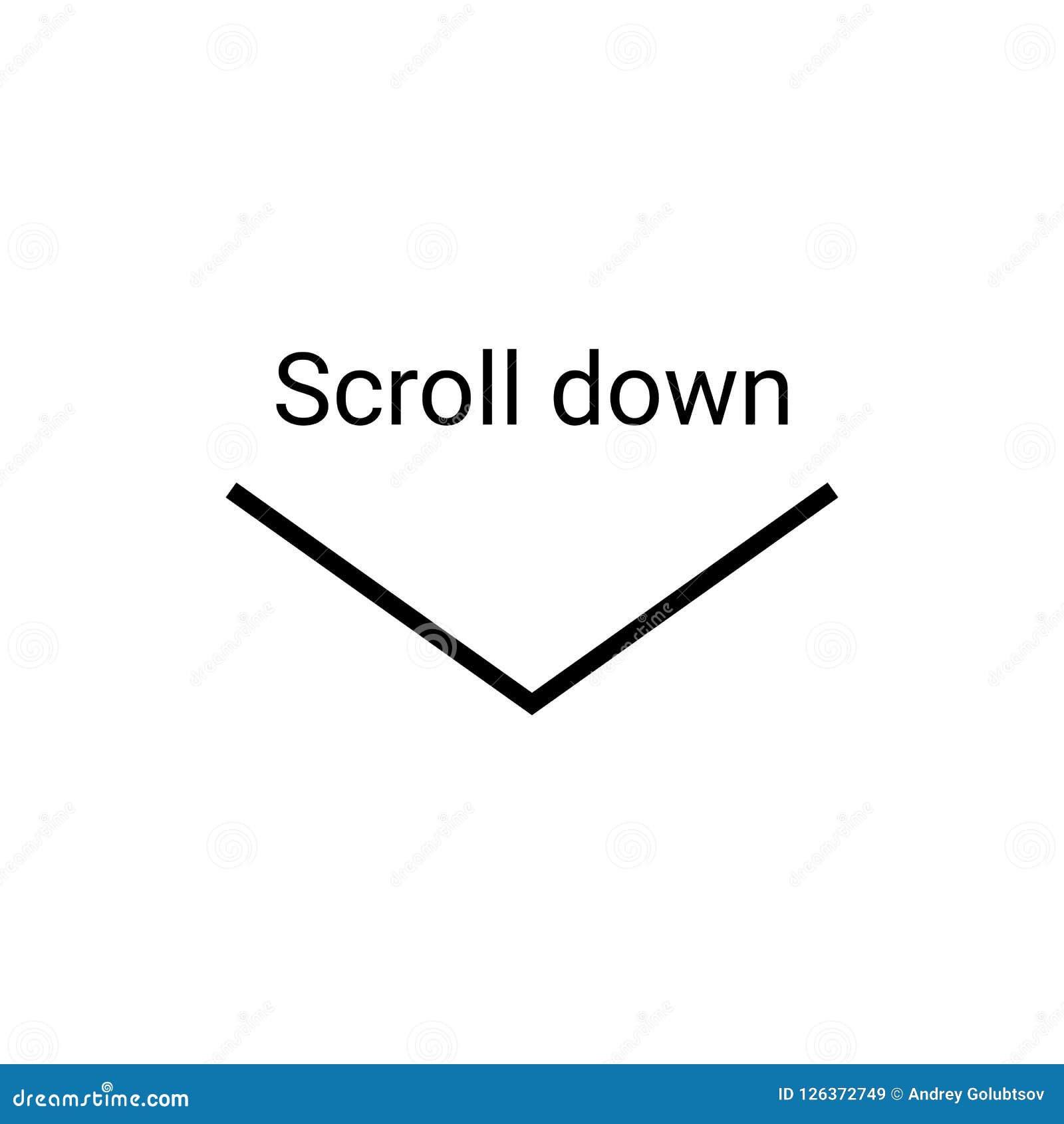 Scroll Down Icon. Vector Scrolling Sybmol for  Design Stock Vector