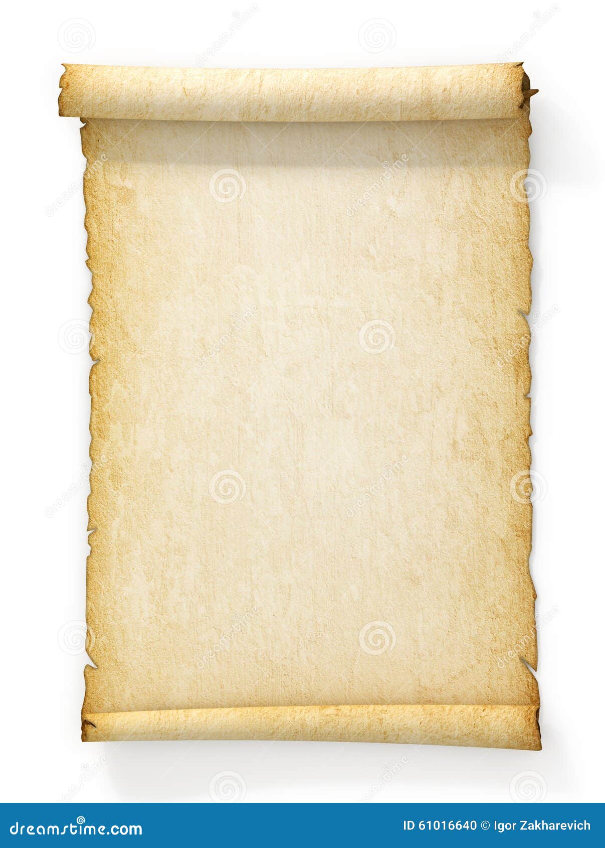 scroll of old yellowed paper