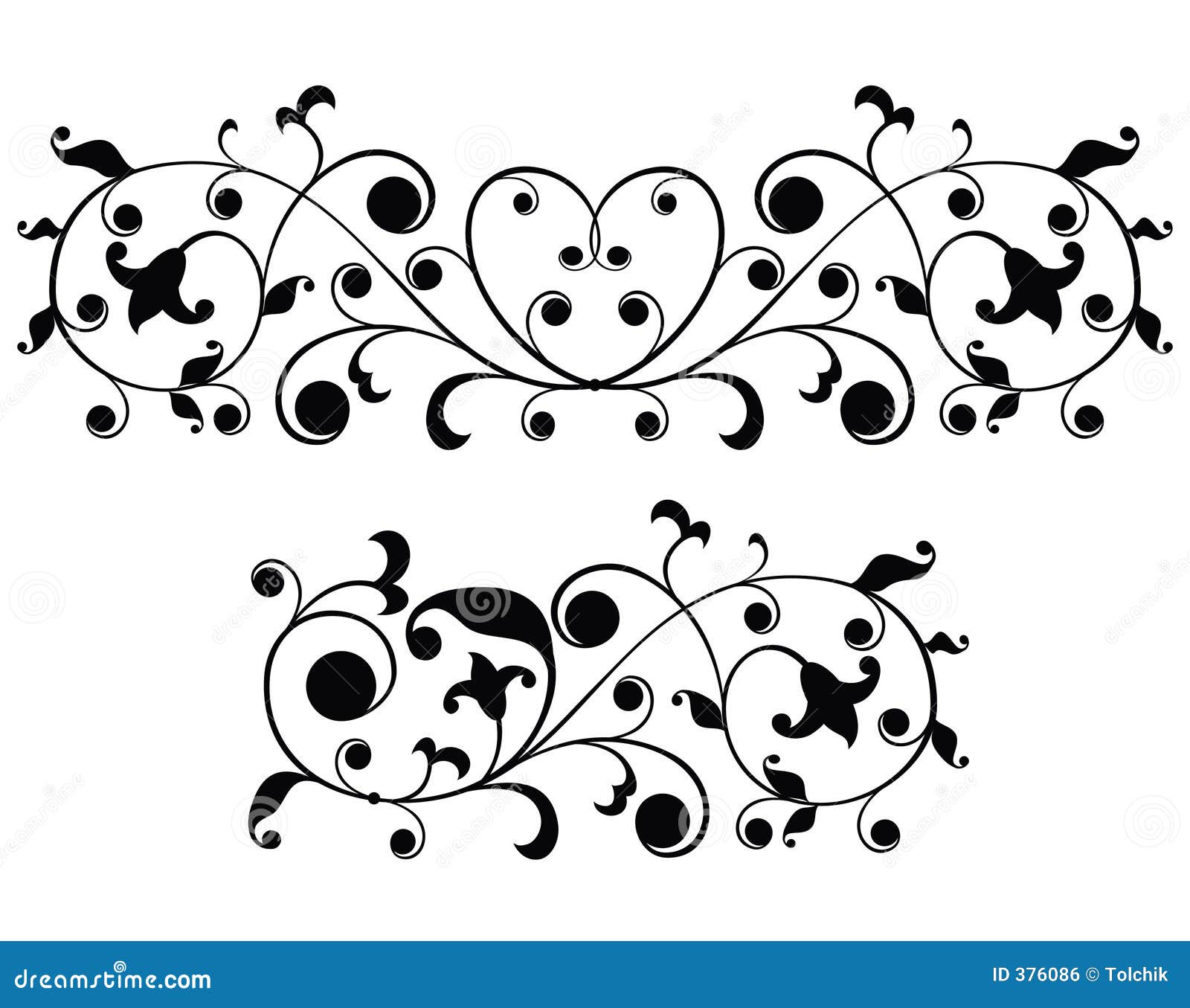 Scroll, ornament, vector stock vector. Illustration of antique - 376086