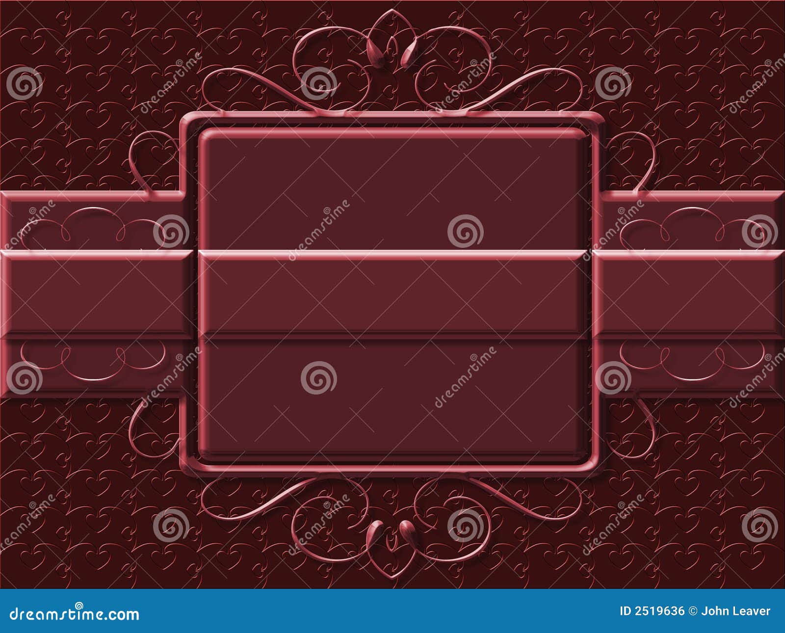 Scroll Style Hearts Background Stock Illustration - Illustration of