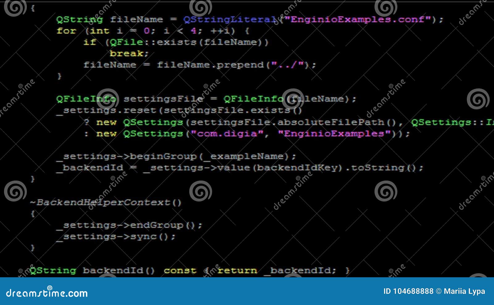 Scrolling C++ Coding on Black Background Stock Footage - Video of ...