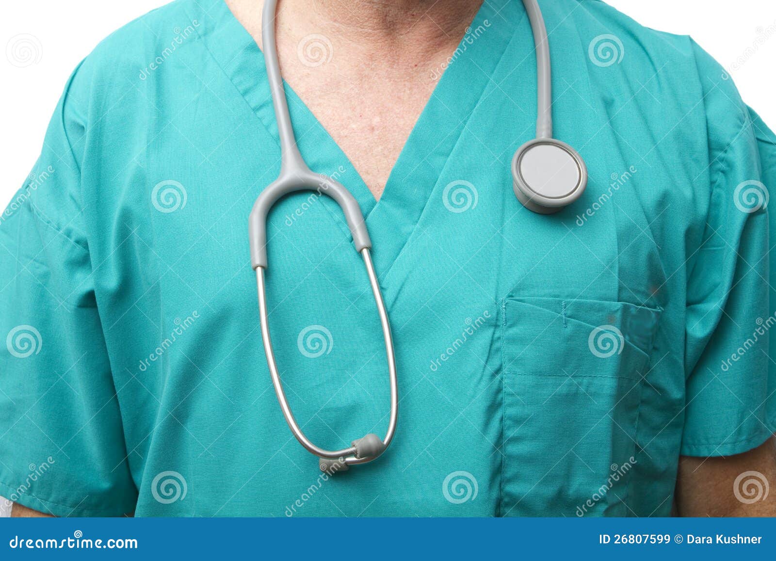 scrubs and stethoscope