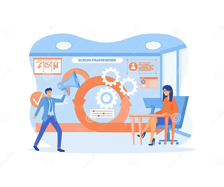 Scrum Framework, Software Development Methodology Process Diagram ...