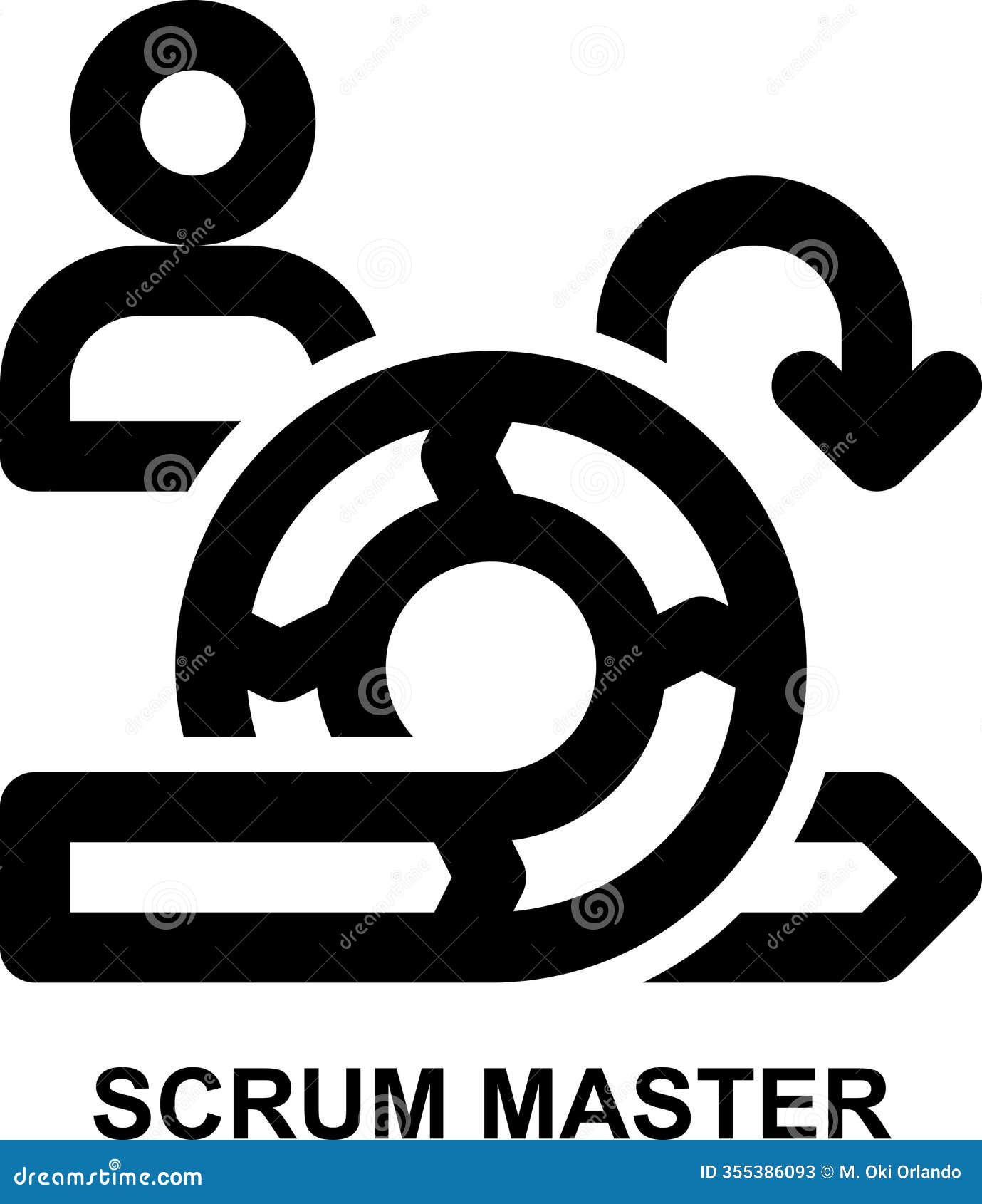 scrum master, agile, scrum, manager, leader, project manager, master outline icon