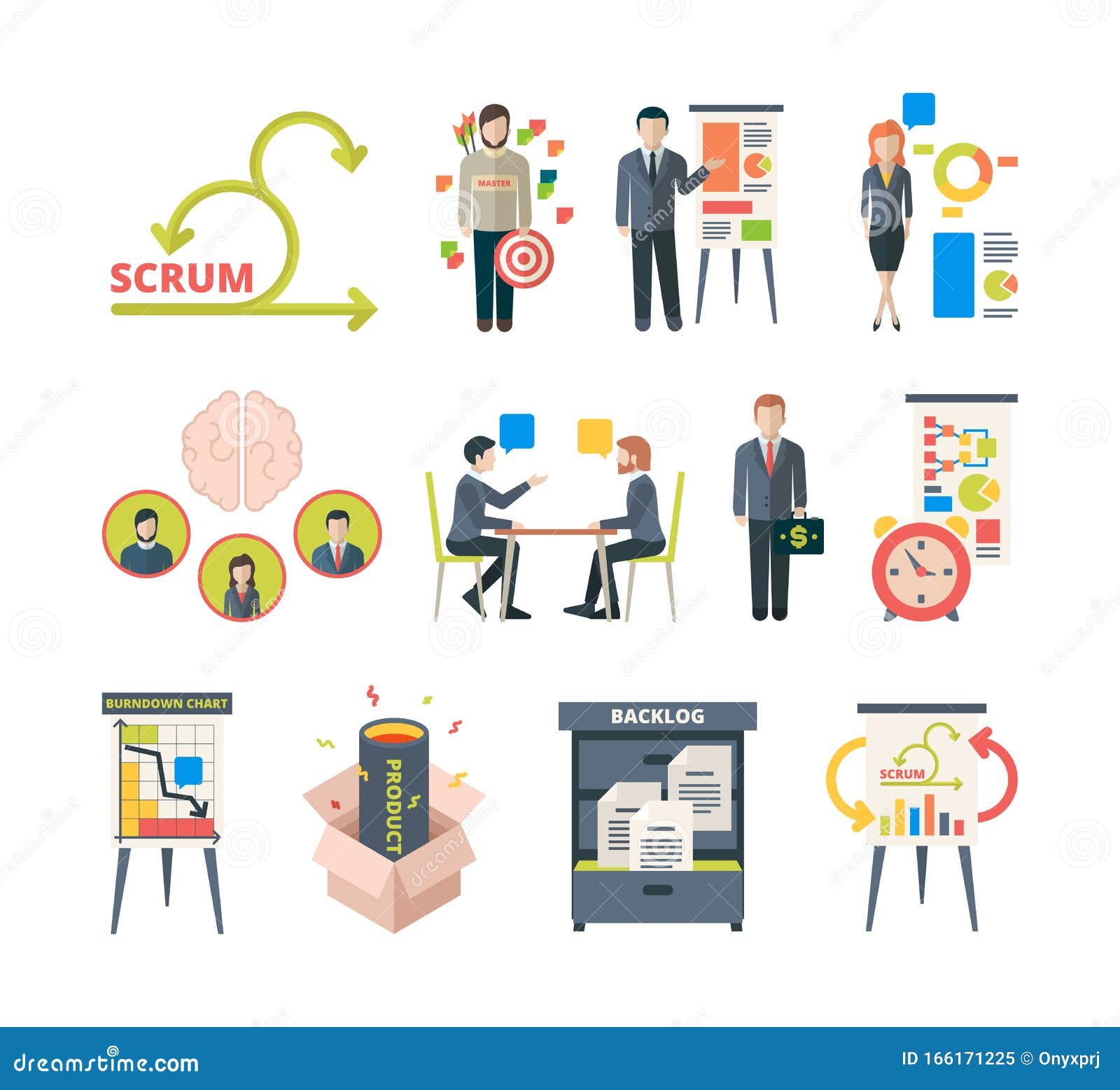 Retrospective cartoons illustrations vector stock images 1082