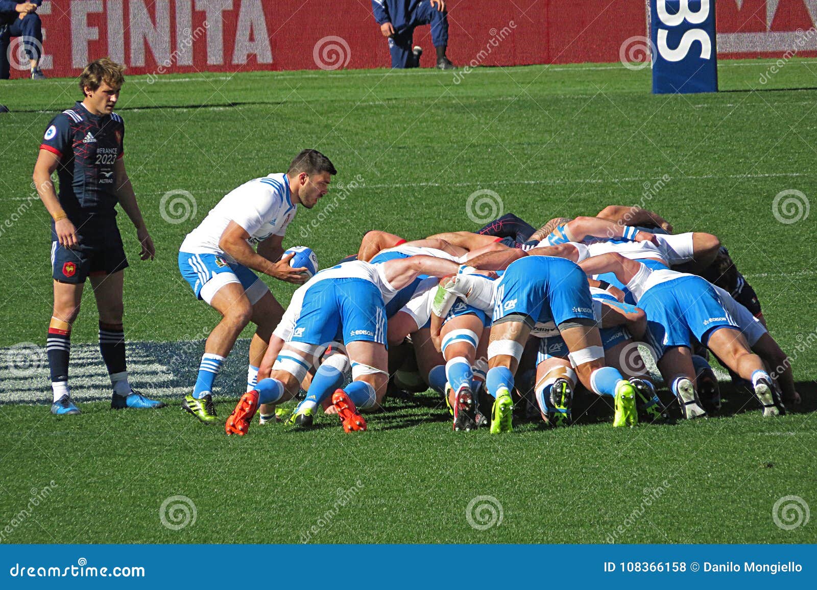 Scrum Rbs Six Nations Rugby Match Italy Vs France Played Rome Scrum Rugby 108366158 